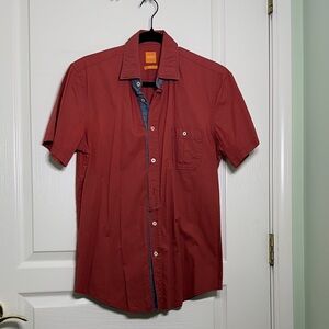 Hugo Boss Casual Button Down Short Sleeve Shirt - Small